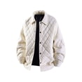 thumbnail image 1 of Ceisia Men's Oversize Diamond-Quilted Turn-Down Collar Jacket Multi-Solid for Fall-Winter Gift, 1 of 7