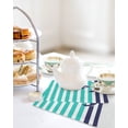 thumbnail image 4 of Anchor Turquoise Kitchen Dish Towels for Drying Dishes Set of 2, Modern Navy Blue White Striped Nautical Waffle Weave Microfiber Hand Tea Bathroom Towels Quick Dry & Absorbent Towel 12x12, 4 of 7