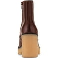 thumbnail image 3 of SUN STONE Womens Brown Lug Sole 1" Platform Goring Cushioned Lennii Round Toe Block Heel Zip-Up Booties 10 M, 3 of 3