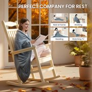 MaxKare 50 x 60 Electric Throw Blanket with 6 Heating Levels & 1-5H Auto-off, Machine Washable Flannel & Sherpa, Gray & White