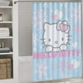 thumbnail image 2 of Hello Kitty Snowflake Shower Curtain,Shower Curtain liner Washable Waterproof Fabric for Bathroom Decor Bathtub with 12 Hooks,72x60 inch, 2 of 4