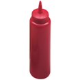 thumbnail image 1 of Botella exprimible de plástico rojo de 12 oz, apta para salsa de tomate y aderezo para ensaladas Fokelyi HQ-151, 1 of 2