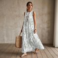 thumbnail image 3 of Xixirimido Green Roses Toile Print Women Maxi Dresses Casual Summer Dresses Tank Long Flowy Sleeveless Sundresses with Pockets Beach Vacation Outfits, XX-Large, 3 of 7
