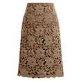 thumbnail image 2 of Joernso Bodycon Skirt Hollow Out Lace Elegant A-line High Waist Knee Length Skirt for Office, 2 of 8