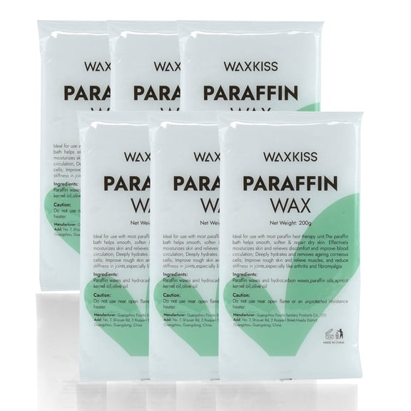 6-Pack Unscented Paraffin Wax Refills for Paraffin Baths, Hydrating and Moisturizing Wax for Hands and Feet