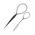 thumbnail image 1 of Herramienta mágica de plástico para hacer cola de caballo, herramienta de Clip, accesorios sencillos para peinar el cabello, color negro (2 uds), 1 of 1