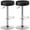 Black, variant on Costway Set of 2 Round Bar Stool Adjustable Swivel Pub Chair W/ Footrest Steel Backless