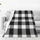 thumbnail image 1 of Balery White And Black Plaid Manta de Felpa Suave y Acogedora – Cobija de Franela Aterciopelada para Cama, Lavable y Cálida para Sofá, Mascotas, Transpirable-60"x50", 1 of 7