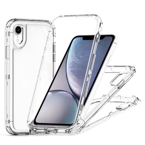 Allytechgroup Clear iPhone XR Case Cover, HD Transparent Phone Case for Apple iPhone XR Shockproof Anti-Scratch Bumper Not Yellowing Slim Fit Back Cover for Women Men, Clear