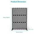 thumbnail image 6 of QinaQin 72 x 47 Inch Metal Privacy Screen, Freestanding Galvanized Outdoor Decorative Fence Panel for Patio or Garden, 6 of 6