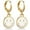 White smiley, variant on Colorful Drip Enamel Smiley Face Pendant Earrings - Fun and Trendy Star and Lightning Bolt Cartoon Studs