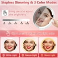 thumbnail image 2 of Makeup Mirror with Lights Rechargeable Lighted Vanity Mirror X/X Magnification Tabletop LED Make up Mirror, 2 of 7