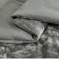 thumbnail image 6 of Chezmoi Collection Lux 3-Piece Medium Gray Velvet Comforter Set King Size, All Season Lush Plush Velvet Bedding Set with Soft Washed Microfiber Reverse, 6 of 9