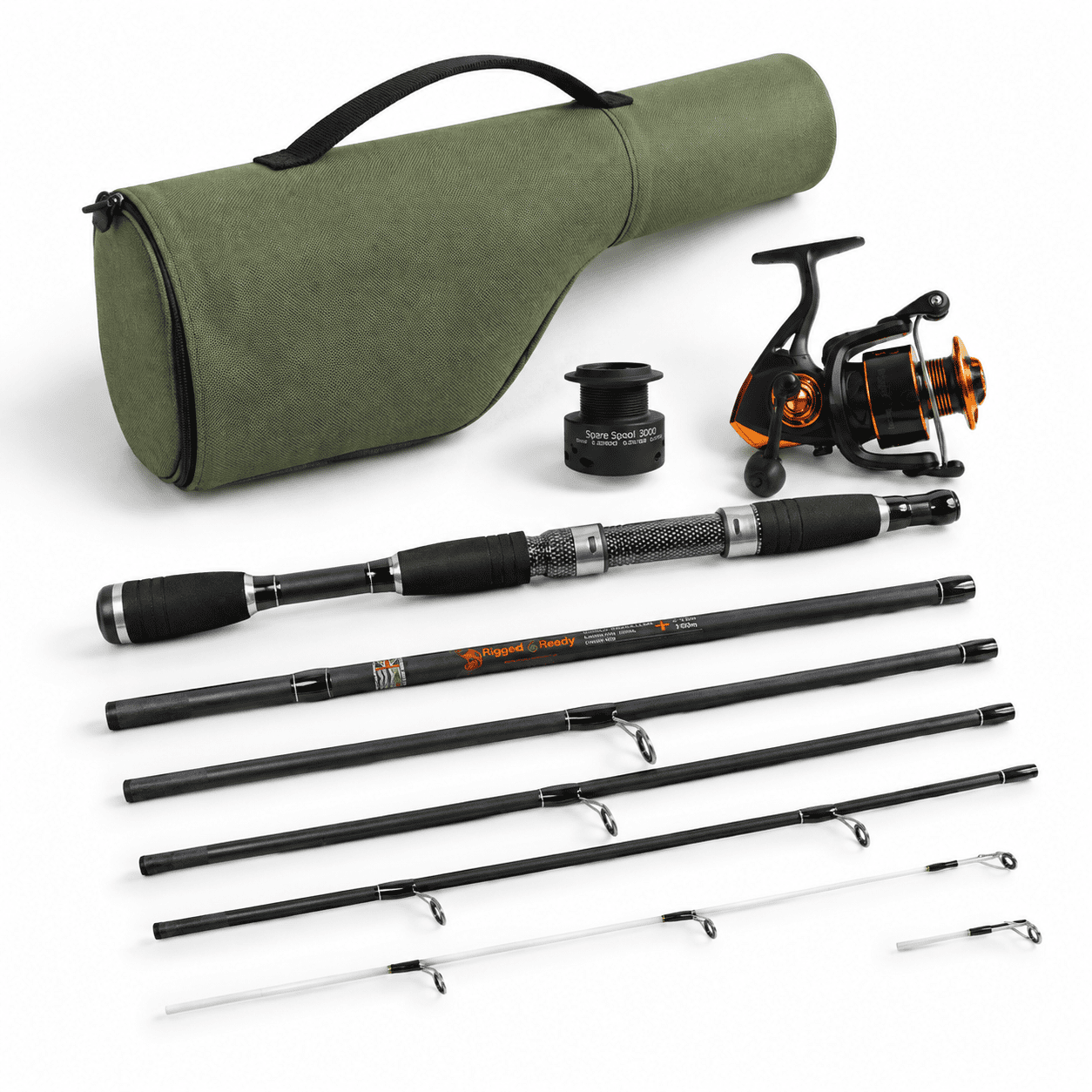 World Traveller Combination Compact Travel Fishing Rod Reel and Case Set