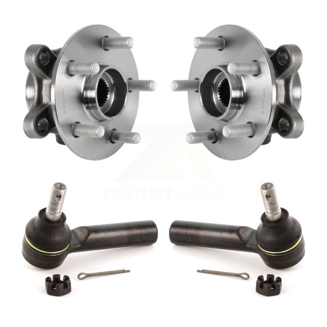 Transit Auto Front Wheel Bearing and Tie Rod End Kit for Car 2019 Toyota Corolla Sedan with 2.0L - Left Right Side (Driver Passenger) K7T-101303