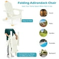 thumbnail image 6 of Patiojoy Folding Adirondack Chair Outdoor Adirondack Chair Weather Resistant Lounger for Backyard Porch Poolside White, 6 of 8
