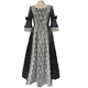 thumbnail image 5 of Vestido medieval de encaje de media manga, traje victoriano noble real, vestido de baile largo del siglo XVIII, princesa renacentista, cosplay, talla grande, 5 of 5