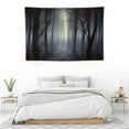 thumbnail image 4 of COMIO Misty Forest Tapestry Wall Hanging, Halloween Wall Tapestry for Bedroom Living Room,Scary Fantasy Foggy Forest Backdrop Dark Fantasy Woods Landscape Gothic Decor Tapestry Black Large, 4 of 7