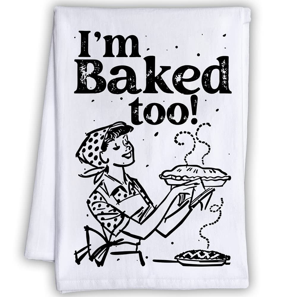 Funny/Sweet Kitchen Cloth ~ Funny Dish Towel ~ Its Way Too Peopley Outside Tea Towel ~ Gray 