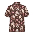 thumbnail image 5 of joogoo Men's Hawaiian Shirt Skull Hearts Short Sleeve Casual Button Down Shirts M, 5 of 6