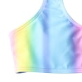 thumbnail image 4 of URMAGIC Girls 3 Piece Swimsuit Bathing Suit Rainbow Bikini Set with Cover Up Beach Skirt UPF 50+ Sun Protection, 4 of 5