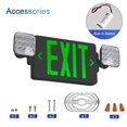 thumbnail image 2 of Carcasa negra Exit Sign CM MZY con luz de emergencia, paquete de 4, 2 of 6
