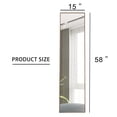 thumbnail image 5 of 58 "* 15" Modern Brown  Solid Wood Frame Wall Mirror, Makeup Mirror, Floor Standing Large Mirror, Decorative Mirror, Suitable for Bathroom, Clothing Store, Wall-Mounted and Standing, 5 of 9