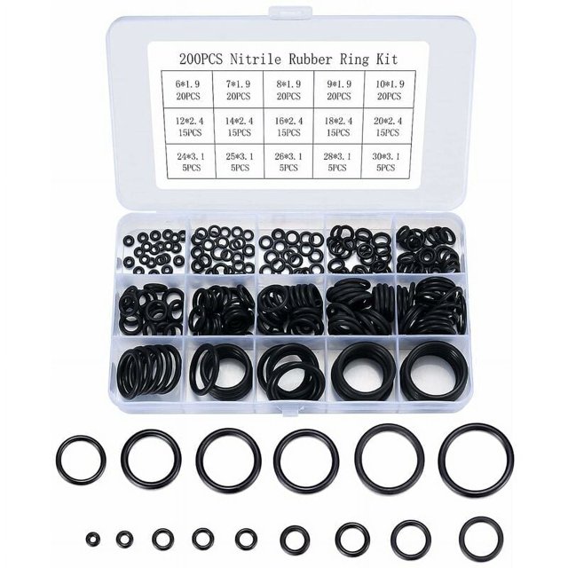 Solution d'Étanchéité Polyvalente, Kit de Joints Toriques en Caoutchouc, Assortiment Universel de Joints Toriques pour Réparations Diverses, Fixations de Robinet Automobile, Étanchéité de Plomberie, Nettoyeurs Haute Pression, Large Application
