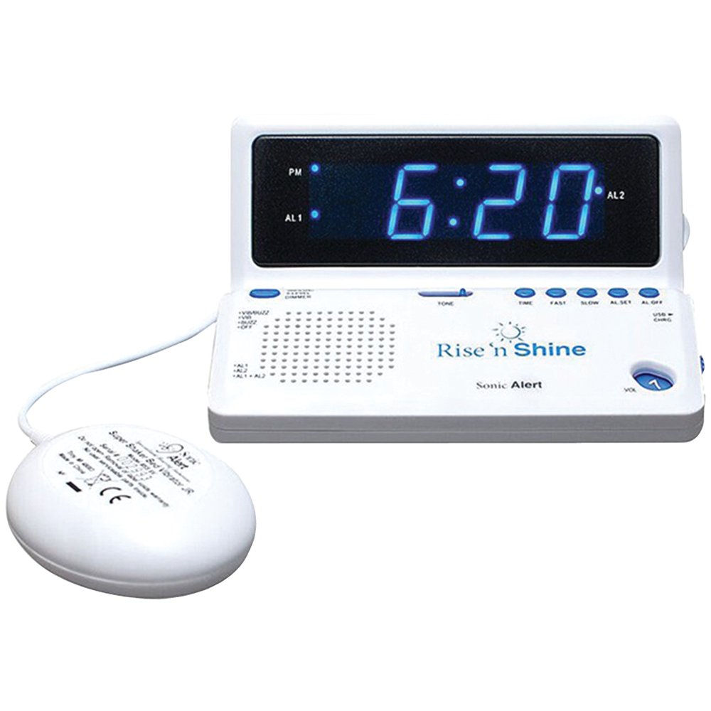SBT625SS Rise 'n Shine Alarm Clock with Super Shaker