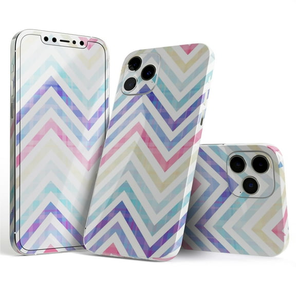 DesignSkinz Subtle Vintage Multi-Colored Chevron Pattern Full-Body Skin Decal Wrap Cover for iPhone 16