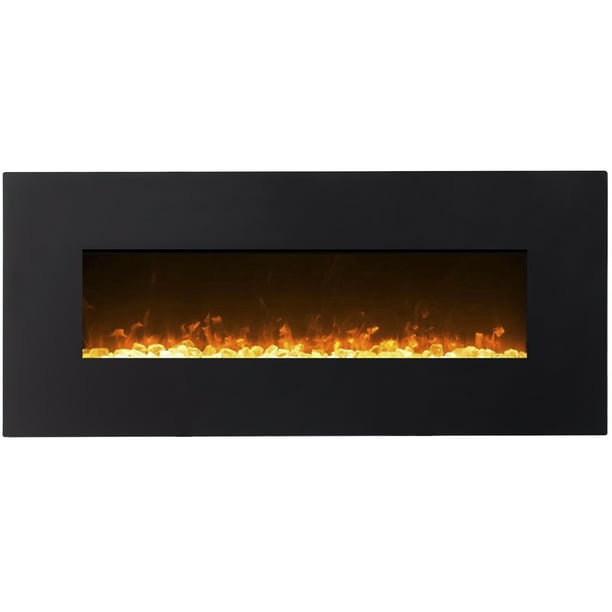 Regal Flame Orion Black 50inch Crystal Ventless Heater Electric Wall