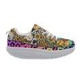 thumbnail image 3 of Gradient Leopard Print Sunflower Pattern Ladies Spring Autumn Platform Shoes Brand Design Lace Up Sneakers Zapatillas de Mujer, 3 of 5