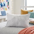 thumbnail image 2 of Ox Bay Mabel Abstract Glam Polyester Hand Woven Lumbar Pillow, Ivory/Silver, 16" x 24", 2 of 11