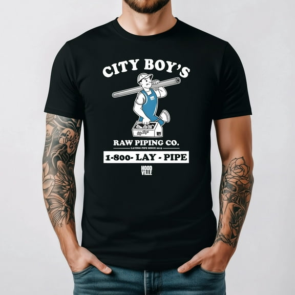 Lay Pipe City Boys Funny Meme Humor Unisex T-Shirt up to 5XL