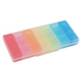 thumbnail image 2 of 2 Pcs Detachable Medicine Chest 7 Days 21 Compartments Colorful Pills Storage Box Portable Plastic Box, 2 of 8