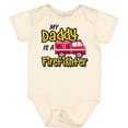 thumbnail image 3 of Inktastic My Daddy is a Firefighter with Fire Truck Boys or Girls Baby Bodysuit, 3 of 5