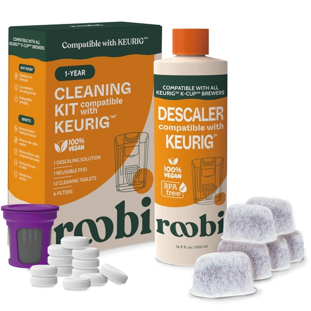 Kit de limpieza y desincrustación Roobi para Keurig con suministro para 1 año