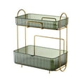 thumbnail image 3 of Desktop Sundries Storage Box Bathroom Organizer Container Skincare Holder Perfume Makeup Organizer Large Capacity for Vanity Countertop Desk Green, 3 of 8