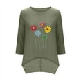 thumbnail image 3 of Bixock Women's Maternity Tops Casual Loose Short Sleeve Linen Round-Neck Maternity T-Shirt Printing Pregnant Top, 3 of 5