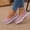 Pink, variant on Womens Shoes Purple Knit Slip On Flat Casual Walking Shoes For Women Non Slip Rubber Sole Soft Cushion Everyday Sneakers Footwear US :9