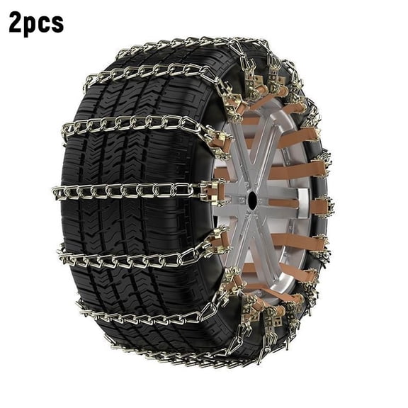 Manganese Steel Snow Chains for Car SUV Truck, Anti-Skid for Ice Snow Mud Roads, Universal Fit, Easy to Install