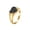 Black, variant on Women's Stainless Steel Love Heart Signet Ring Enamel Wedding Engagement Band for Her Black Size 5