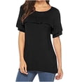 thumbnail image 2 of Palato Womens Plus Size Tops,Fashion Women Casual Round Neck Pullovers Short Sleeve Blouse T-Shirt Tops, 2 of 6