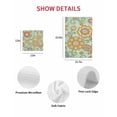 thumbnail image 7 of Teal Green Boho Floral Kitchen Dish Towels for Drying Dishes Set of 2, Vintage Abstract Art Ethnic Flowers Waffle Weave Microfiber Hand Tea Bathroom Towels Quick Dry & Absorbent Towel 15.7x23.6, 7 of 7