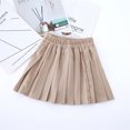 thumbnail image 3 of Rswnyirn Youth Girls High Waist Classic Pleated Skirts School Mini A-line Skirt Flared Skater Uniform Khaki 160, 3 of 4