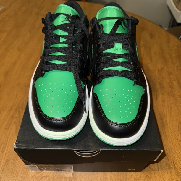 Ni-k-e Air Jordan 1 Low Lucky Green Black Men Classic Casual Shoes AJ1 553558-065