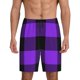 thumbnail image 1 of Fotbe Purple Buffalo Plaid Pantalones Cortos de Pijama para Hombre, Ropa de Dormir, Pantalones de Pijama Cortos para Hombre-Small, 1 of 6