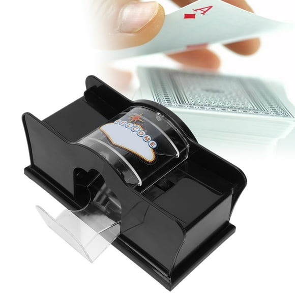 Hand Crank Card Shuffler, 1 to 2 Deck Manual Card Shuffler Poker Playing Card Casino Card Manual Shuffler Tool
