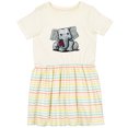 thumbnail image 3 of Inktastic Kiniart Elephant Girls Toddler Dress, 3 of 5