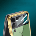 thumbnail image 2 of For Samsung Galaxy Z Flip 4 Case Luxury 9H Glass Electroplated PC Crystal Cover All-Inclusive Shockproof Protective Case, 2 of 4